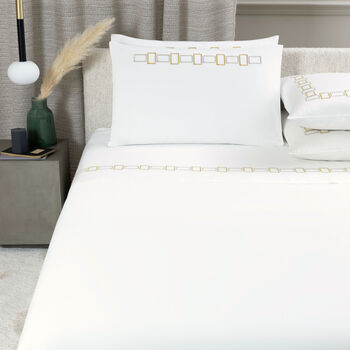 Bold Bicolor Embroidery Sheet Set
