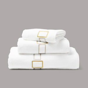 slide 3 Bold Bicolor Embroidery Asciugamano Ospite