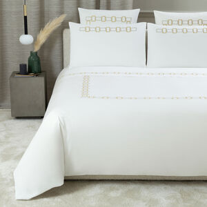 slide 1 Bold Bicolor Embroidery Duvet Cover Set